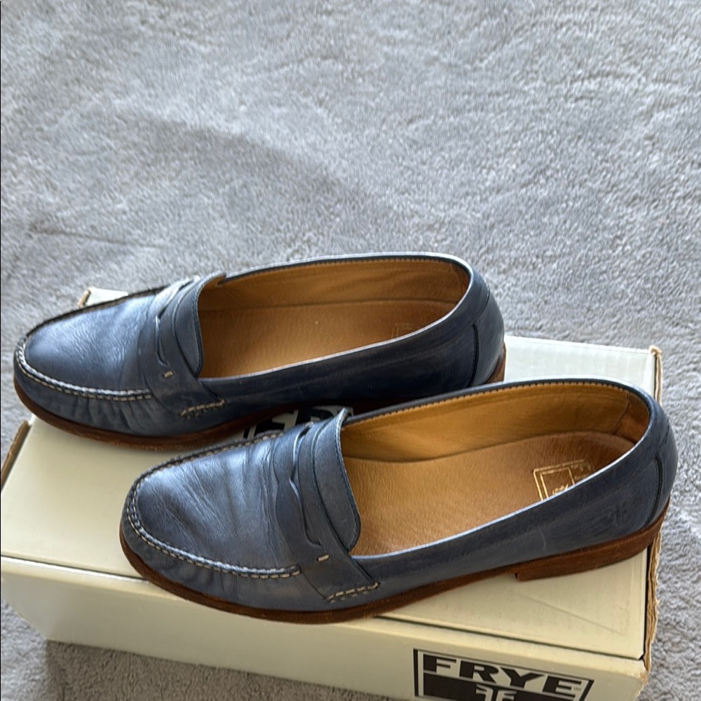 Frye Blue Leather Loafers